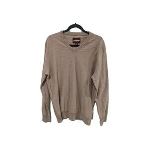 Alesbury Brown Riverside V-Neck Long Sleeve Pullover Sweater Men Size L